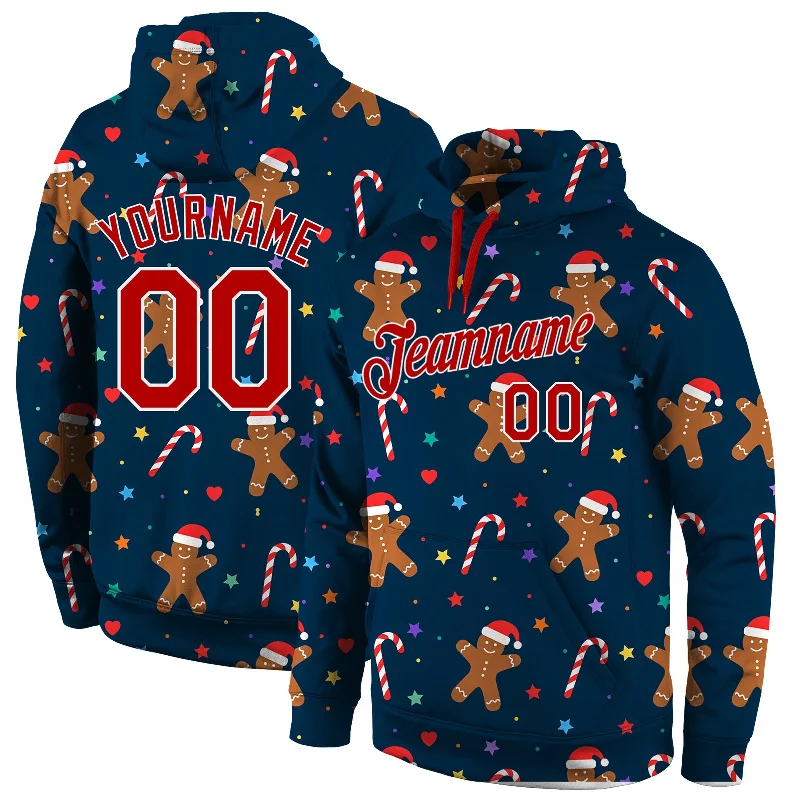 Cozy Outerwear Custom Stitched Navy Red-White Christmas 3D Sports Pullover Sweatshirt Hoodie Cozy Outerwear Custom Stitched Navy Red-White Christmas 3D Sports Pullover Sweatshirt Hoodie