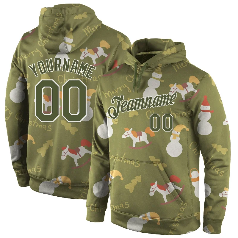 Cozy Shirts Custom Stitched Olive Olive-White Christmas 3D Sports Pullover Sweatshirt Salute To Service Hoodie Cozy Shirts Custom Stitched Olive Olive-White Christmas 3D Sports Pullover Sweatshirt Salute To Service Hoodie