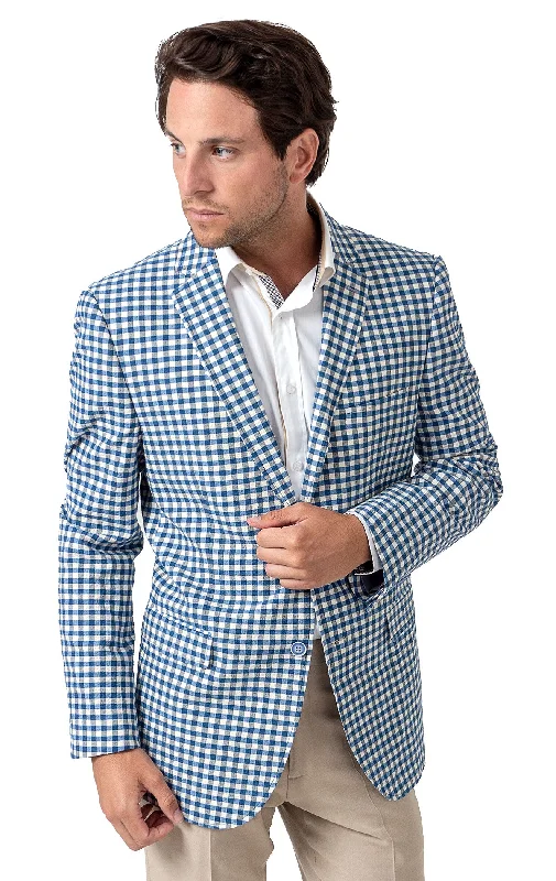 Beautiful Romance BARKLEY BLUE GINGHAM BLAZER