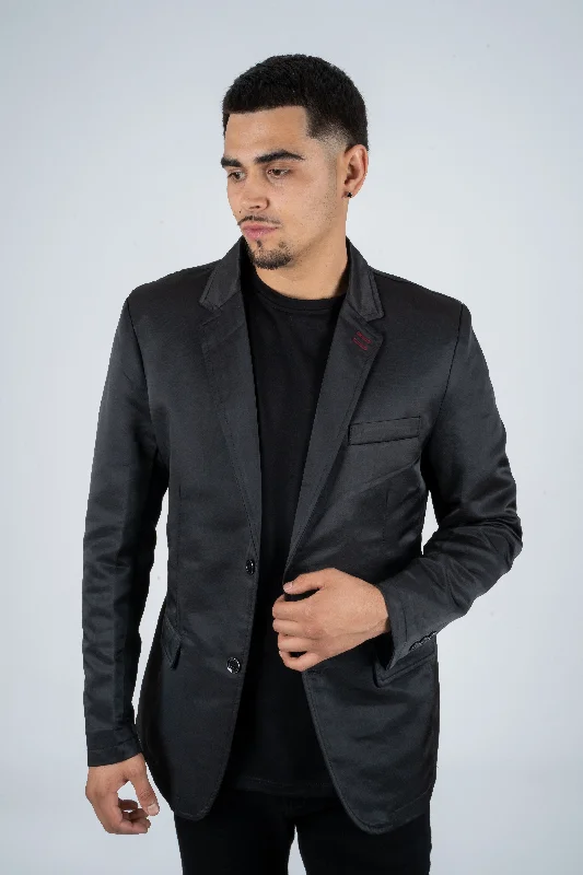 Classic Series Men's Double Button Black Blazer