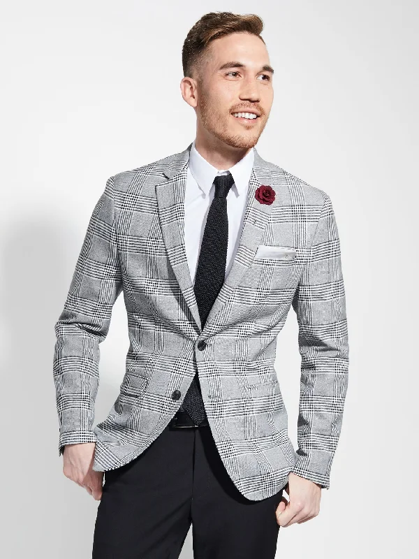 Lively And Youthful Men's Maxwell Blazer - Glen Plaid