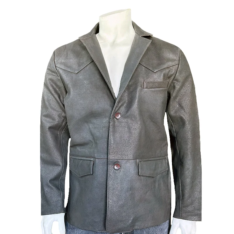 Girl Style Men's Leather Western Blazer Lamb in Brown