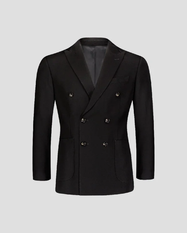 Comfortable And Versatile SG Double Breasted Blazer – Black