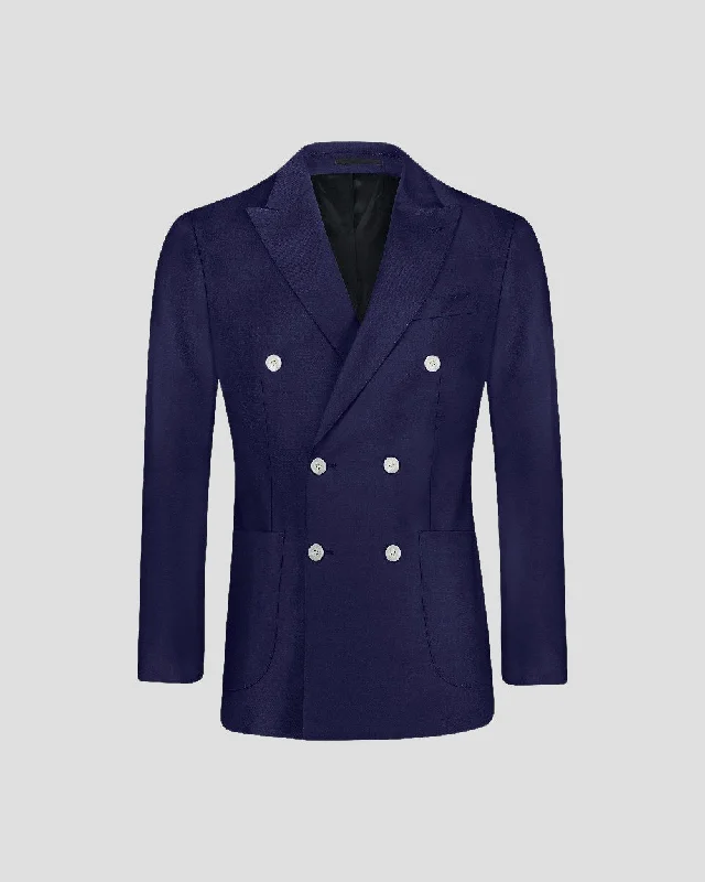 Spiritual Vitality SG Double Breasted Blazer – Navy + Ivory Buttons