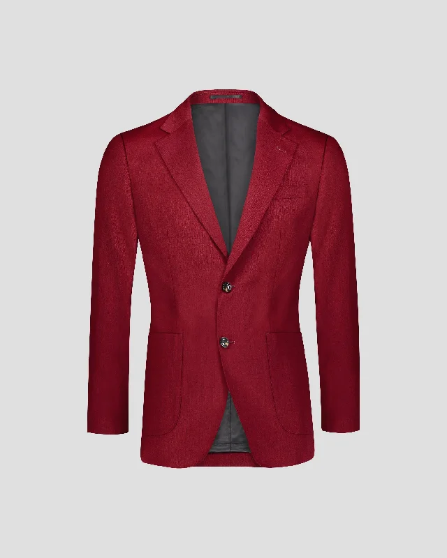 Eye-catching Personality SG Single Breasted Blazer – Burgundy