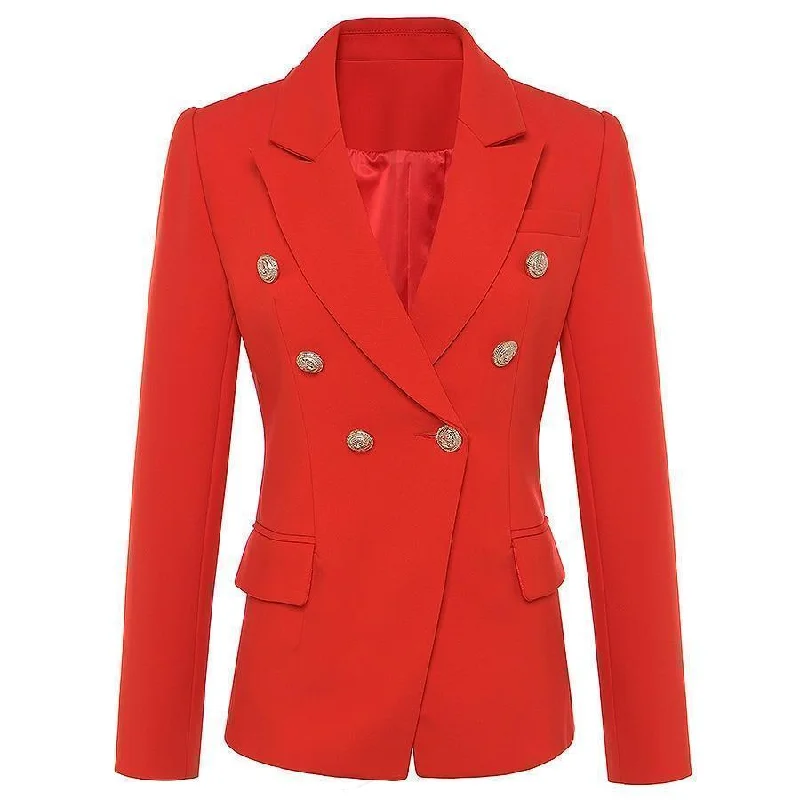 Luxury Style The Optimistic Double Breasted Blazer Women - Formal-Business - Plain-Solid