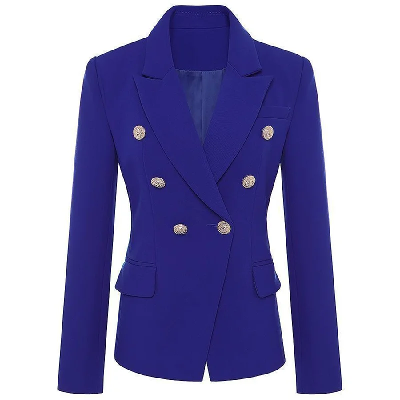 Personalized Wear The Inspiration Double-Breasted Blazer Women - Formal-Business - Plain-Solid