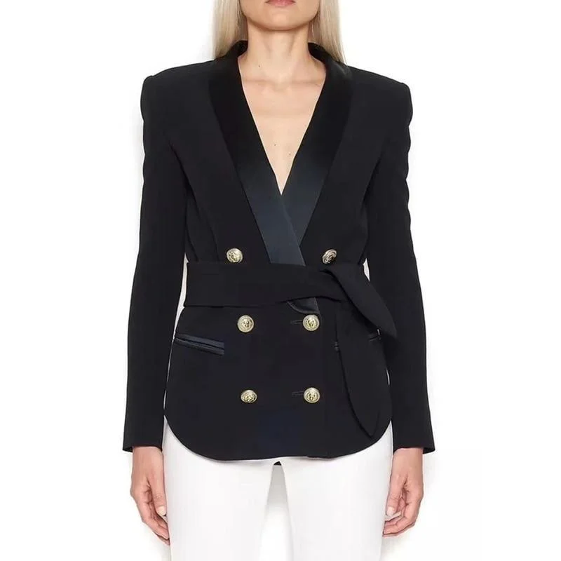 Elegant Wear Tuxedo Blazer Jacket Women - Casual - Plain-Solid
