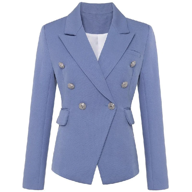 Classic Series Stylish Double Breasted Blazer Women - Casual - Plain-Solid