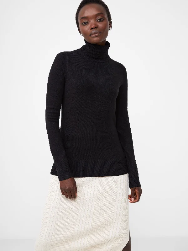 Wearable At Home Or Out Babysoft Ribbed High Neck Tunic Top