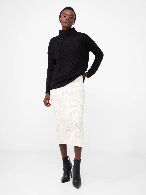 Celebrity Style Babysoft Ribbed Mock Neck Jumper