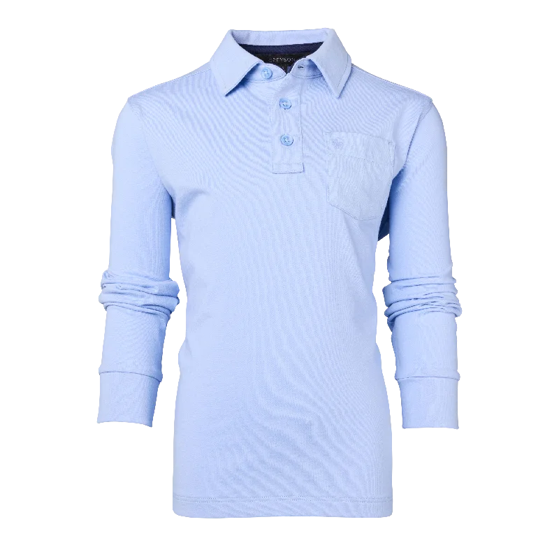 Free And Comfortable Boy's Spirit Long Sleeve Polo