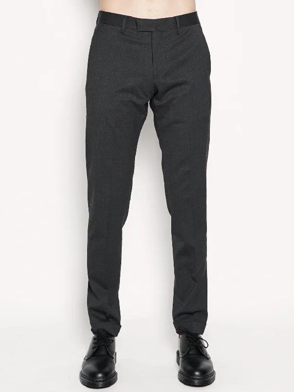 Relaxed Fashion Pantalone in Gabardine di Cotone Elasticizzato Grigio