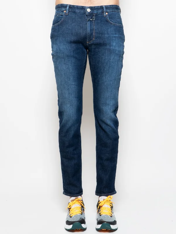 French Style Jeans Slim in Cotone Organico Blu Notte