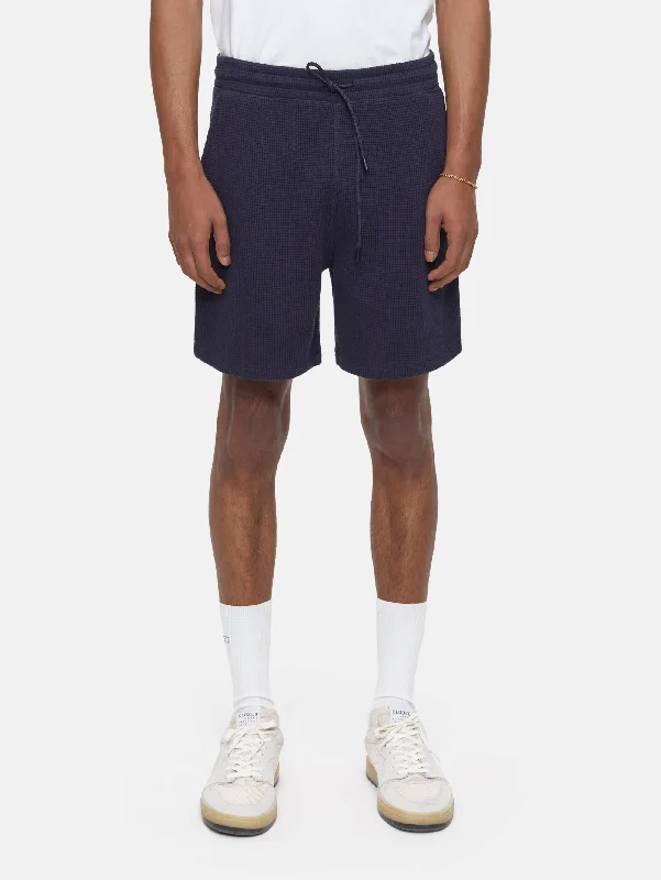Windbreaker fashion Pantaloncini in Maglia Waffle Blu