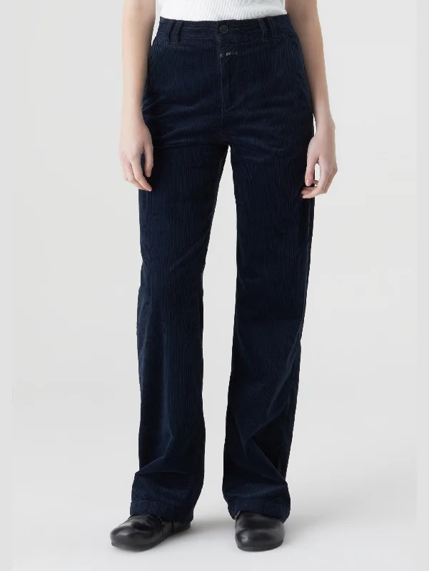 Ethnic Style Pantaloni in Velluto Blu