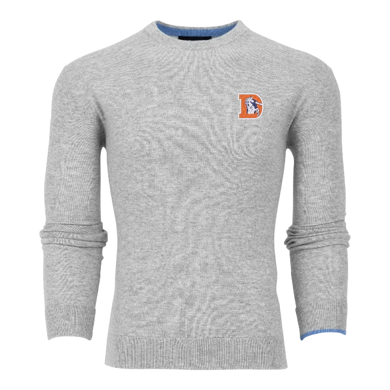 Exquisite Fabrics Denver Broncos Tomahawk Cashmere Crewneck Sweater