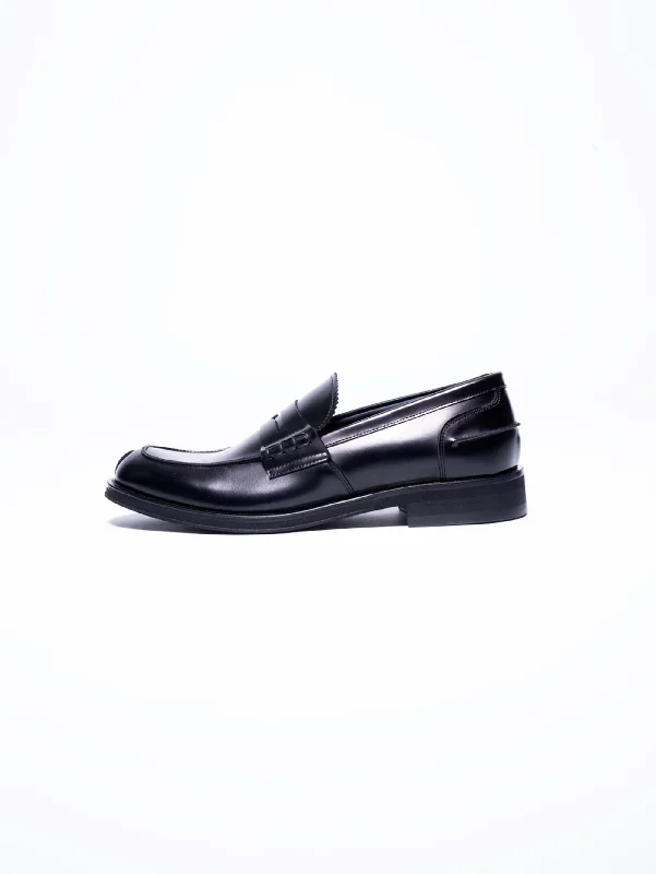 Casual Ease Mocassino Penny Loafer in Abrasivato Nero