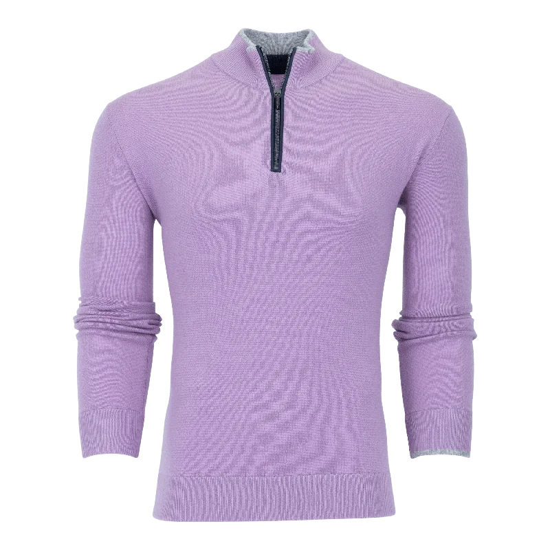 Simple Chic Sebonack Quarter-Zip Sweater (Willowherb)
