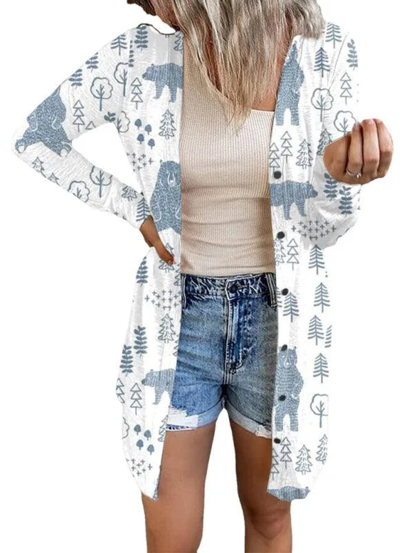 Cozy Street Style It's Christmas Themed Women Cardigan Sweater