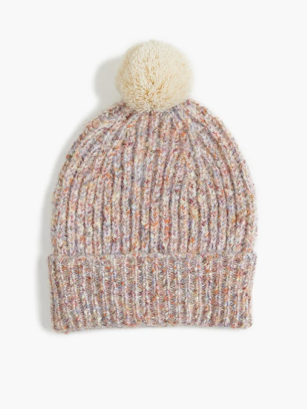 Street Fashion Jill Recycled Rib Bobble Hat