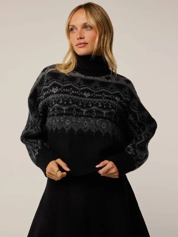 Exquisite Craftsmanship Koko Jacquard Crop Sweater
