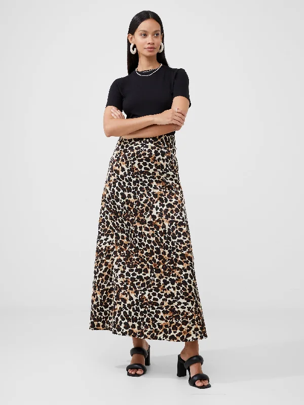 Cool Style Leopard Midaxi Skirt