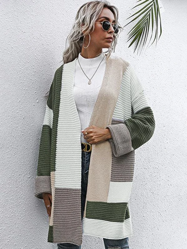 Cozy Layers Long Knitted Women Cardigan Sweater
