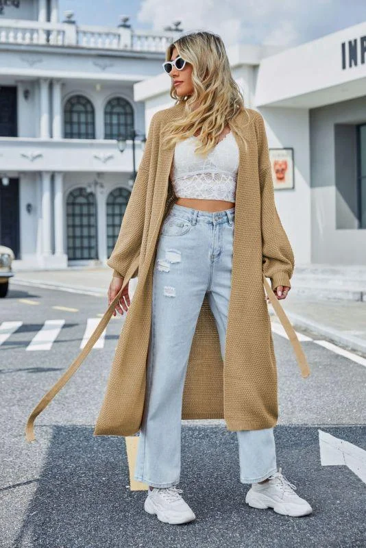 End Of The Year Long Loose Strappy Cardigan Sweater