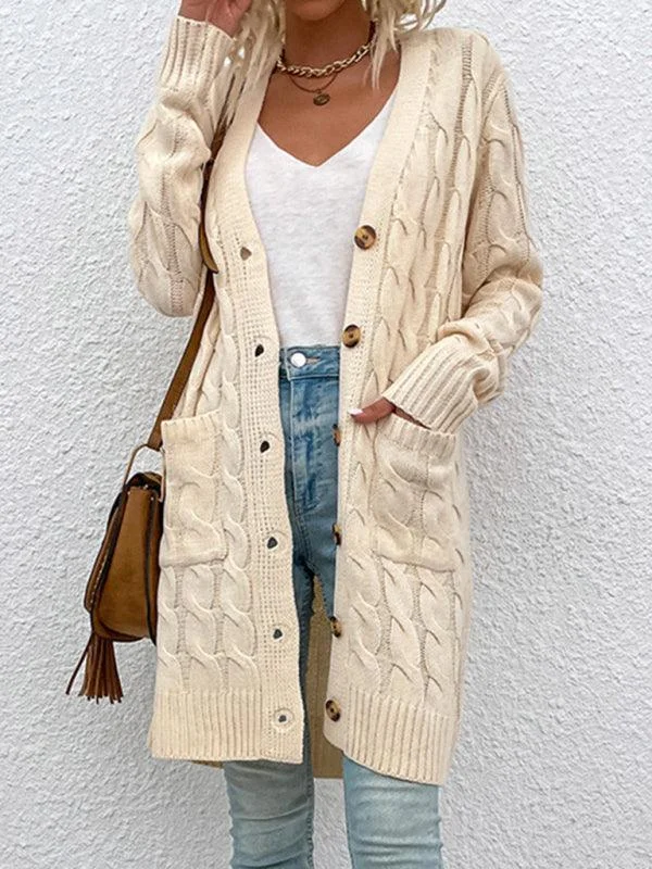Light Dressing Long Twist  Women Cardigan Sweater