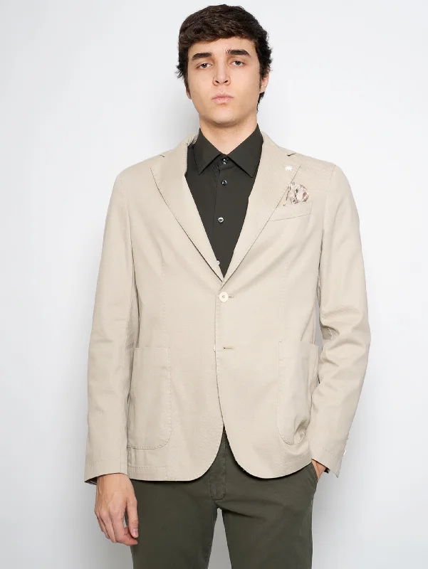 Lively And Youthful Giacca in Cotone Armaturato Beige