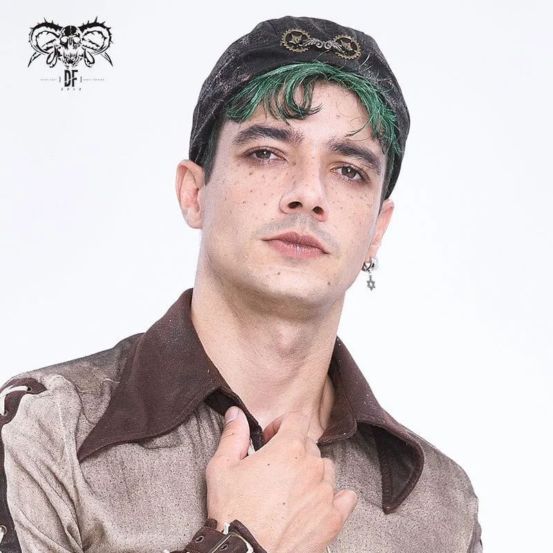 Soft Comfort Men's Punk Gear Lace-up Beanie