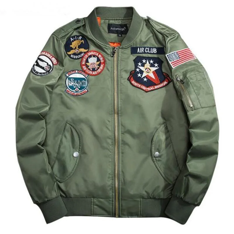 Easygoing Style Military Commander Bomber Jacket