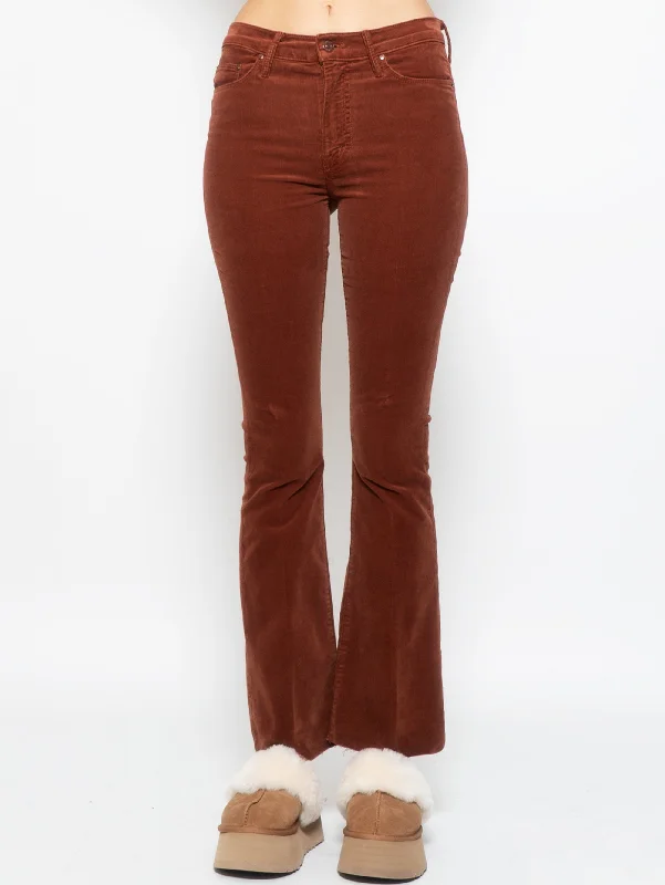 Minimalism Pantaloni in Velluto a Coste Marrone