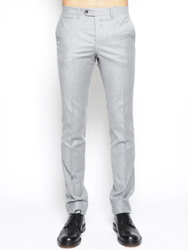 Denim Design Pantalone con Taglio Classico Grigio