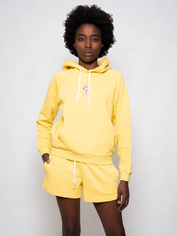 Sweet Style Felpa con Big Pony Colorato Giallo