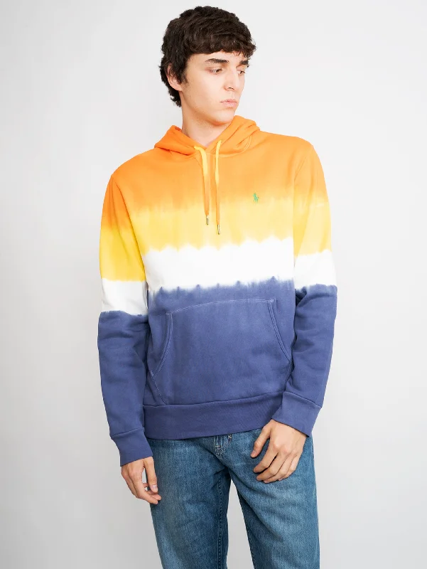 Short Design Felpa con Cappuccio Tie-Dye Multicolor