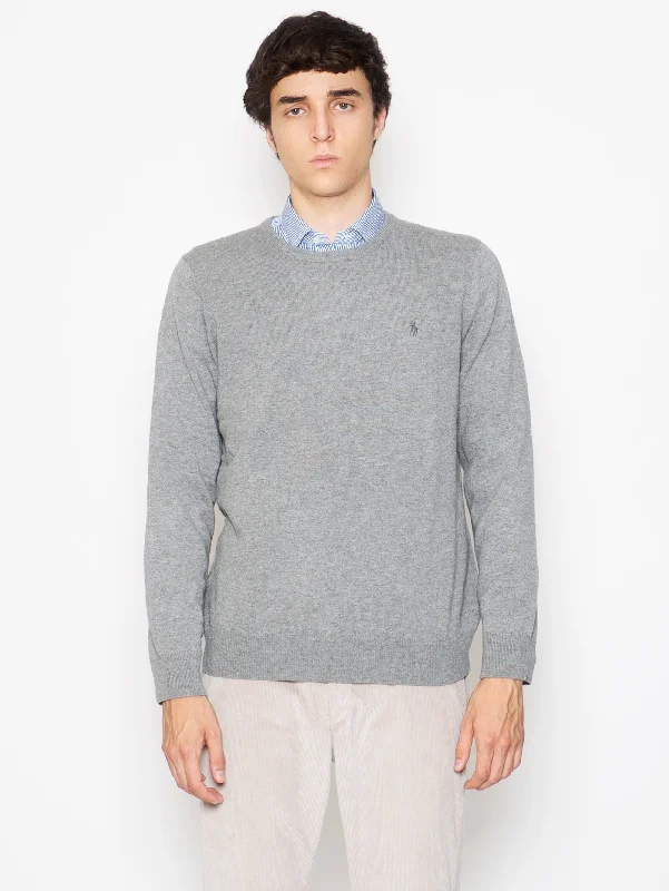 Street Charm Maglia Girocollo in Lana Grigio