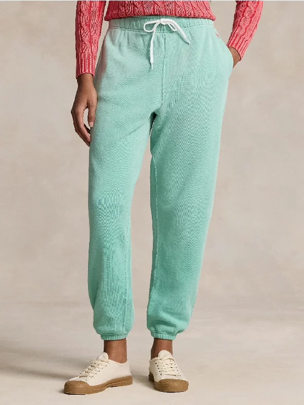 Chic Outfits Pantaloni in Felpa Loopback Verde Celadon