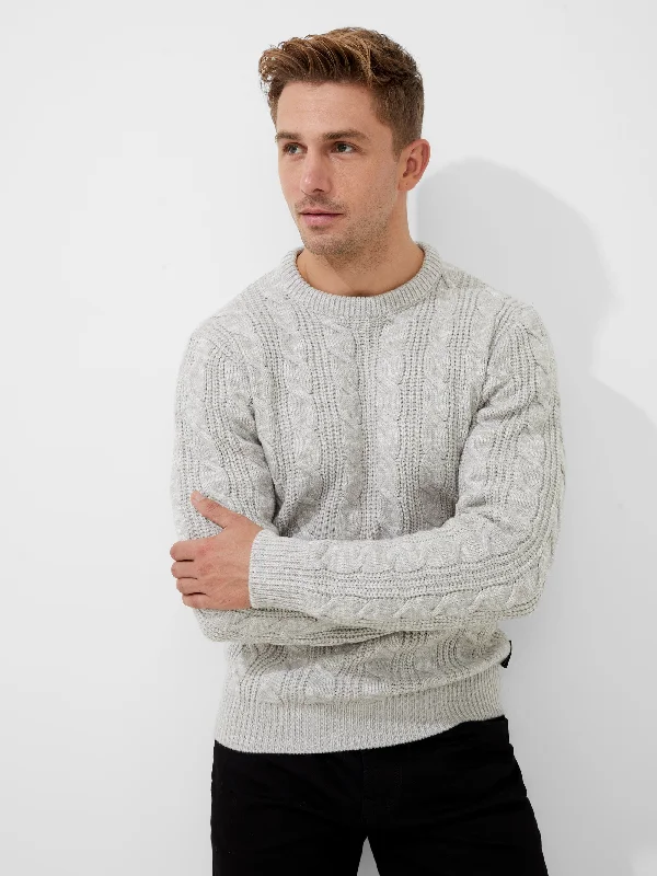 Soft Layers Soft Cable Knit Crew Neck Jumper