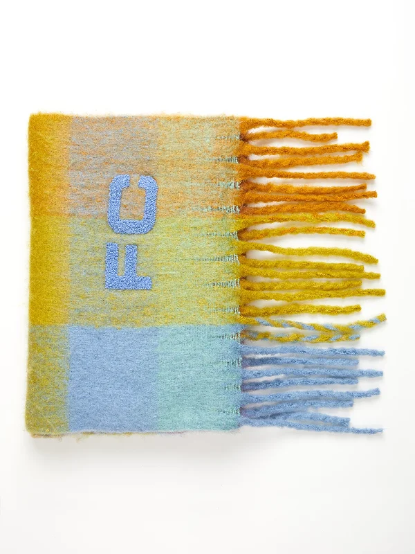 Comfortable And Simple Super Soft Check Scarf