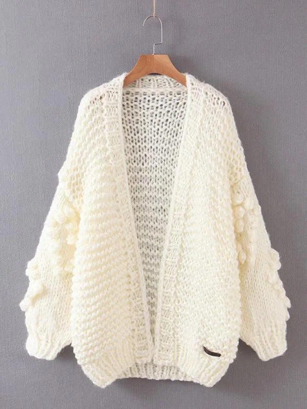 Leisure Travel Thick Knitted Twist Loose Cardigan