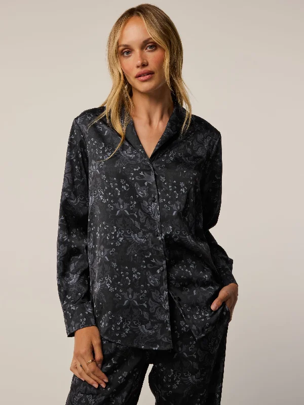 French Style Winged Wolf Eris Button Down