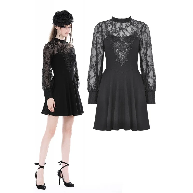 Bright Colors Women's Gothic Cutout Lace Splice Dress