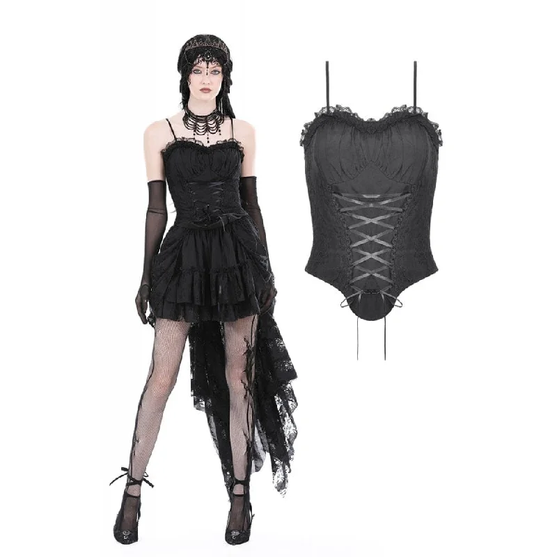 Classic Items Women's Gothic Lace-up Lace Splice Overbust Corset
