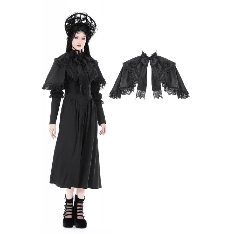 Autumn Selection Women's Gothic Ruffled Lace Splice Cape