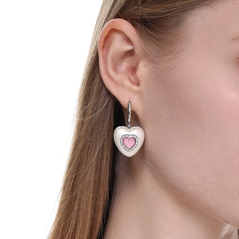 Sports Style Women's Lolita Diamante Heart Earrings