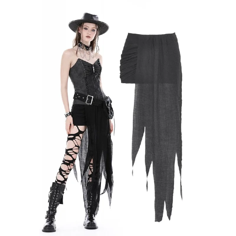 Classic Retro Women's Punk Irregular Ruched Skirt