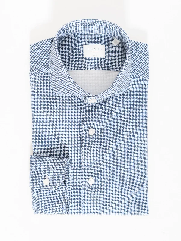 Modern City Camicia Pied de Poule Bianco/Blu