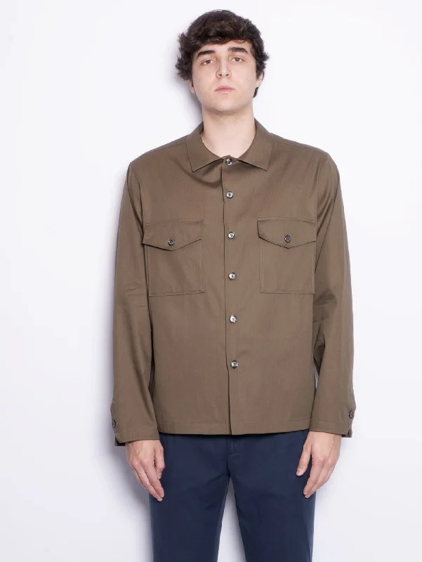 Advanced Customization Overshirt in Cotone Biodegradabile Verde